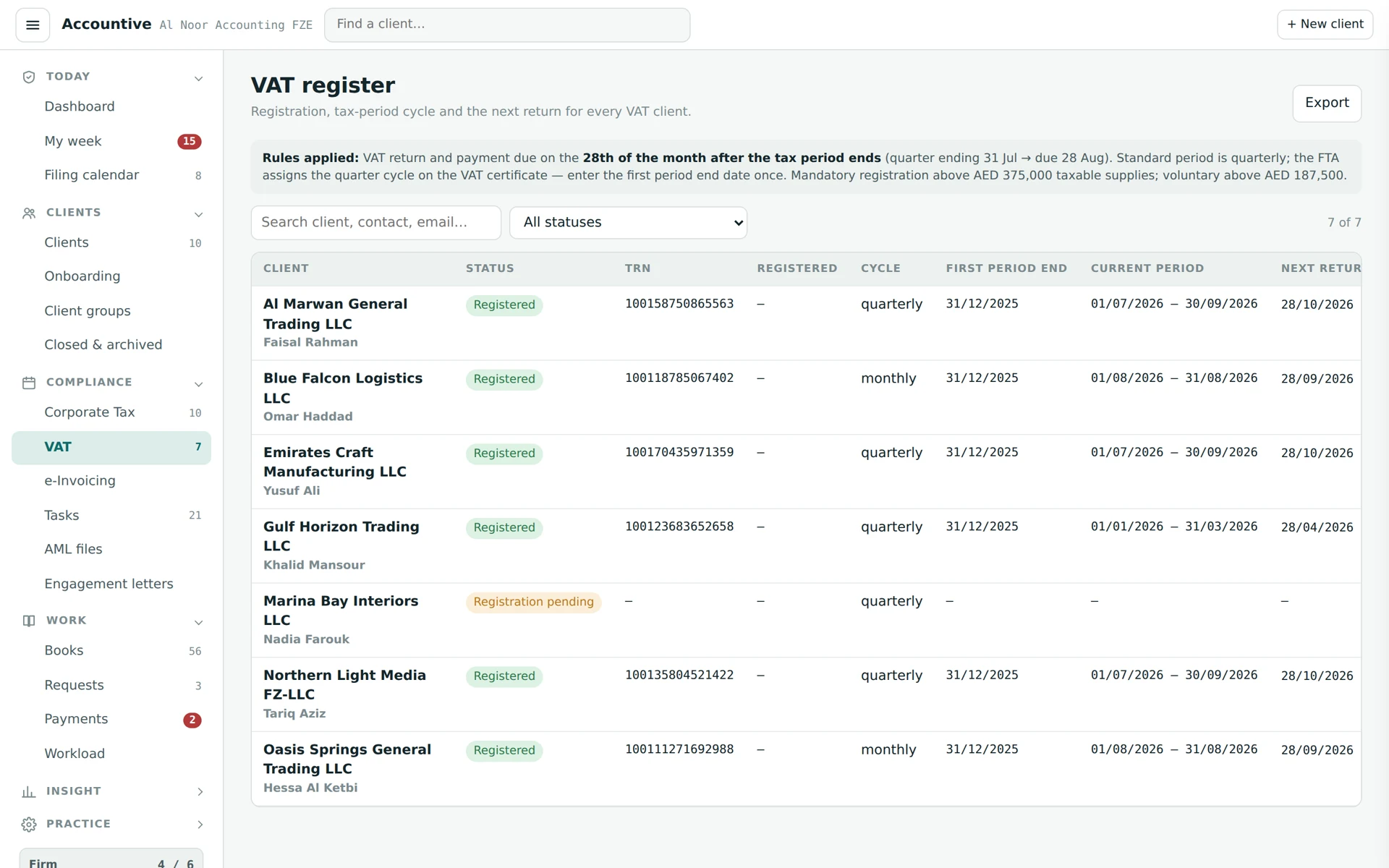 VAT register